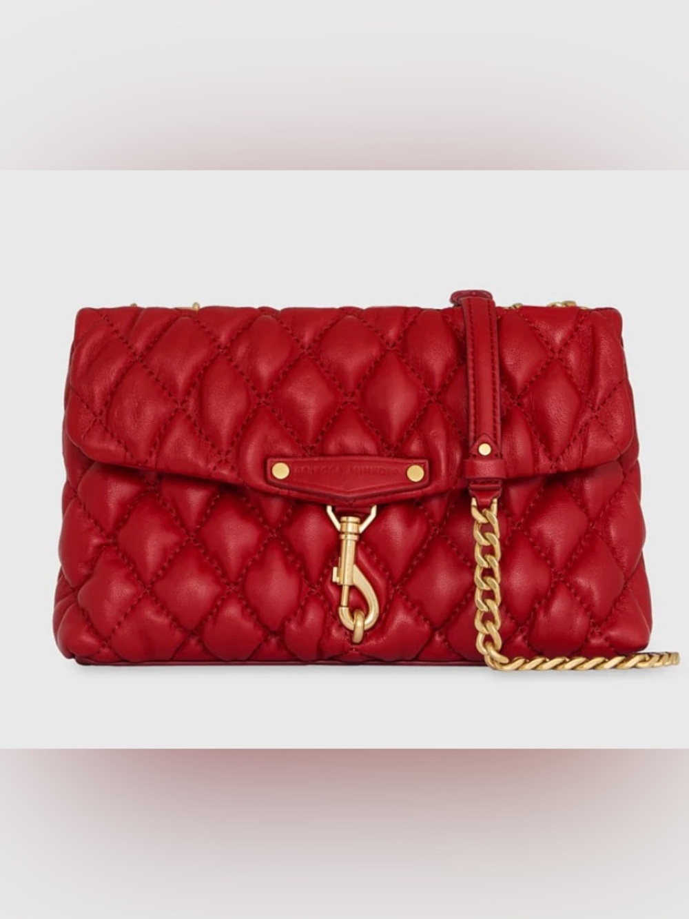 NWT Rebecca Minkoff Bliss Siren Red Quilted Leather Crossbody Bag
